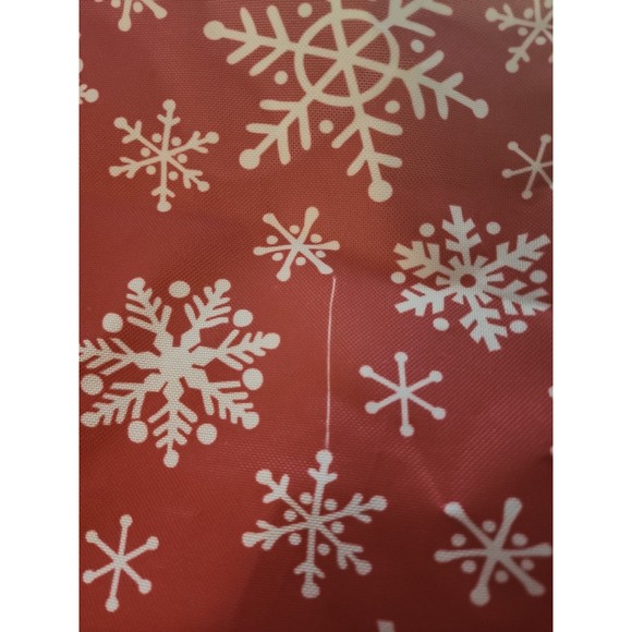 🌟 3 for $15 Deal! 🌟Christmas tote bag red with white snowflakes - Picture 6 of 6